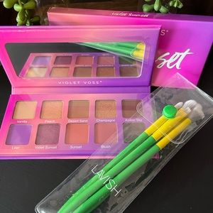 Violet Voss Violet Sunset Eye Shadow Palette + 5 piece LAVISH brush set